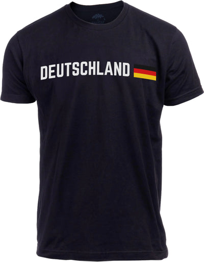 Ann Arbor T-shirt Co. Germany Deutschland T-Shirt – Black German Pride Tee for Men and Women, Size Adult M