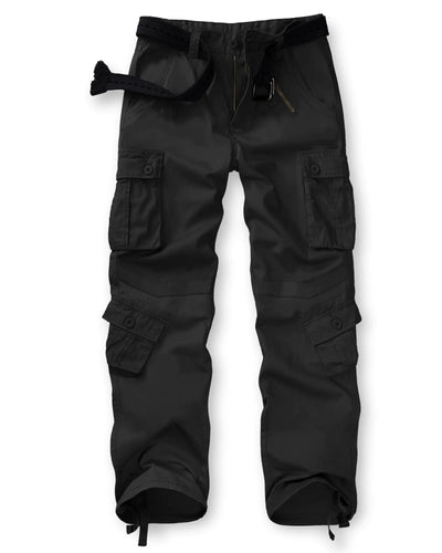 GSGGIG Women's Camo Cargo Pants – Y2K Style Parachute Hiking Pants with Zipper Pocket, Model G2039G, Black 04 – Trendy, Durable Casual Pants for Streetwear and Outdoor Activities