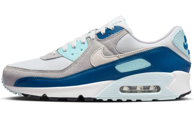 Nike Men's Low-Top Sneakers – Pure Platinum, White, and Glacier Blue, Size 8 – Lightweight Athletic Shoes for Running and Casual Wear