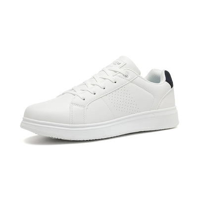 ANALEAF Men's Casual Dress Sneakers – Classic Lightweight Fashion Shoes in White – Versatile Footwear for Everyday, Office, and Semi-Formal Wear