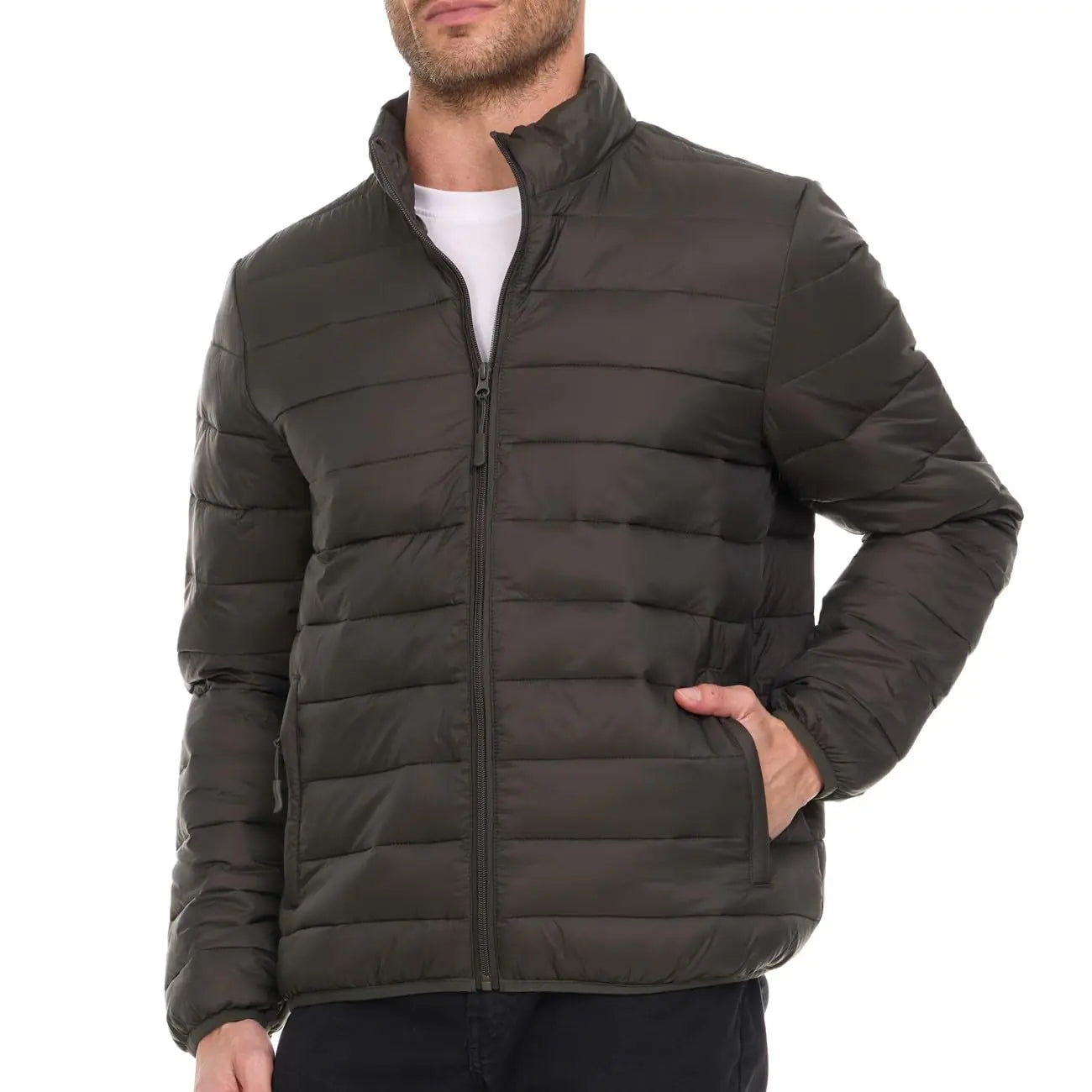 Outerfit Packable Puffer Jacket for Men – Lightweight, Warm Winter Jacket with Insulated Design for Cold Weather Travel and Outdoor Wear
