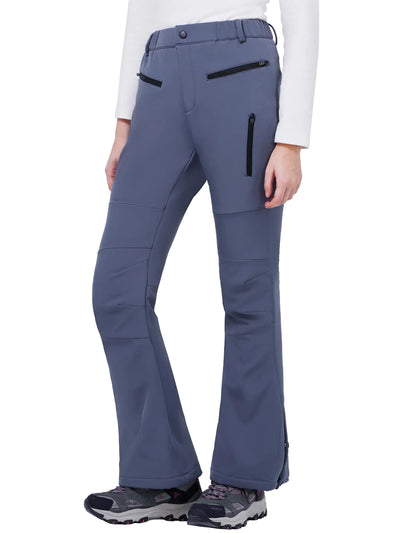 WULFUL Women's Waterproof Snow Ski Pants – Insulated, Fleece-Lined Softshell Winter Hiking Pants – Warm, Windproo Outdoor Pants for Cold Weather Activities