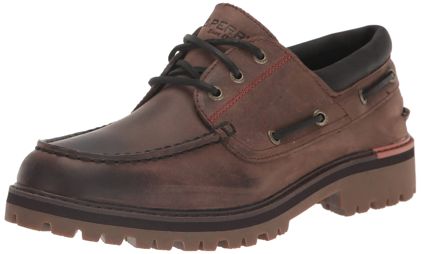 Sperry Mens Shoes Mens Authentic Original 3-Eye Lug Boat Shoe Brown 13