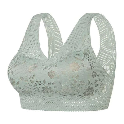 Hatmeo Women’s Posture Correcting Bra – Orthopedic Anti-Sagging Support Bra for Senior Women, Green, XX-Large