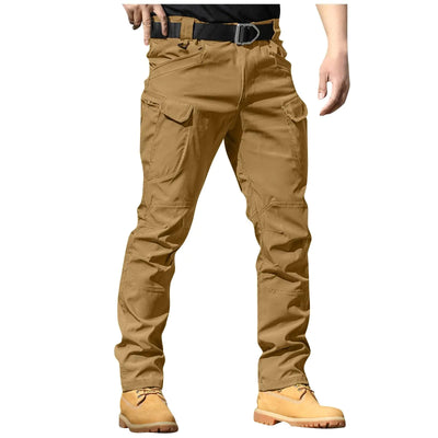 midelxp Men's Baggy Work Cargo Pants – Slim Fit, Waterproof, Lightweight Flexcamo Tactical Hiking and Camping Pants with Multi Pockets, Stretch Travel and Outdoor Workwear