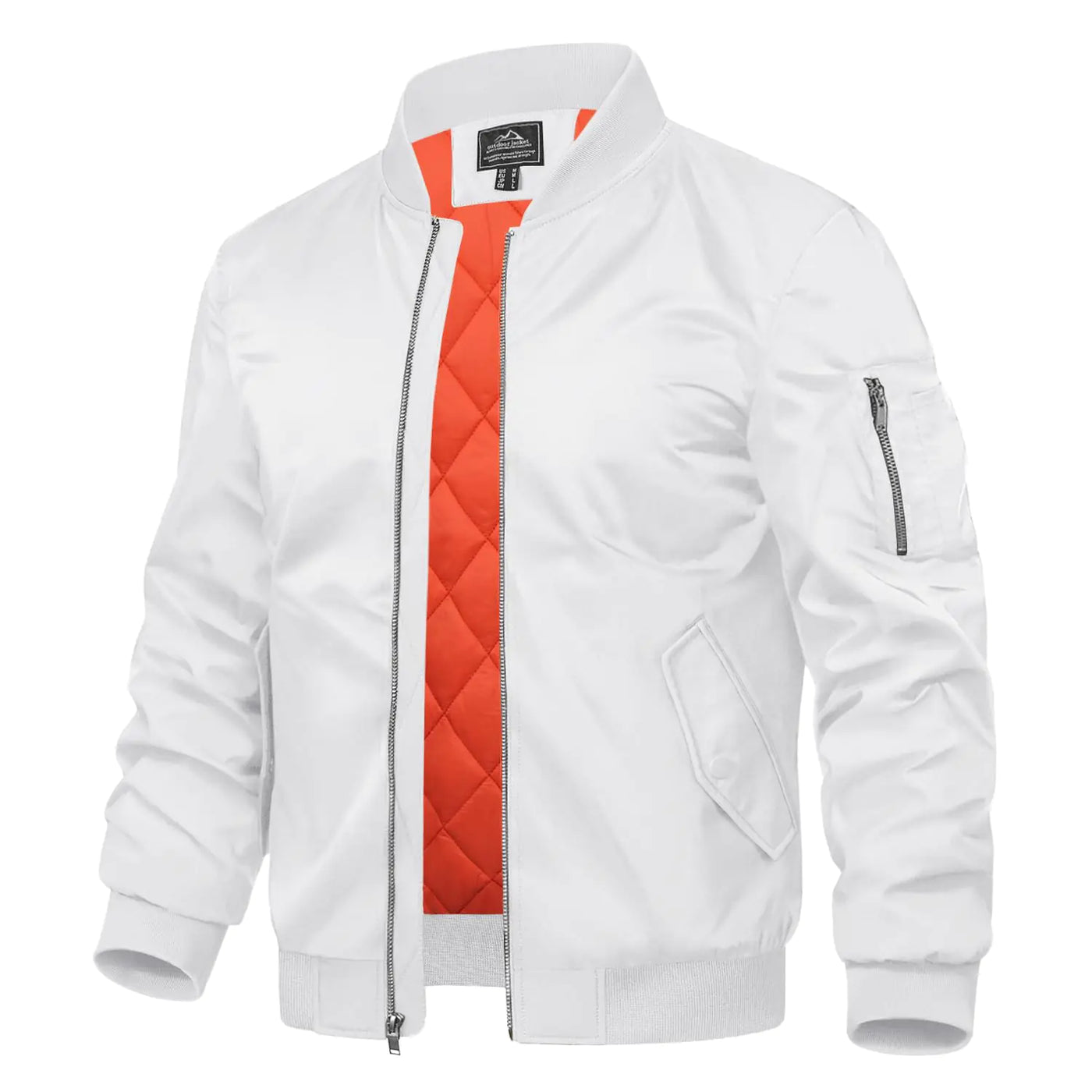 TACVASEN men’s bomber jacket – thermal quilted winter coat with insulated lining for extra warmth, windproof and lightweight outerwear featuring ribbed cuffs, full zip front, and classic bomber style; ideal warm jacket for cold weather and casual wear
