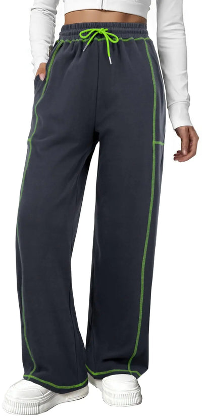 GIFTIME Women's Sweatpants – Y2K Track Pants, Lounge Pants, Wide Leg Yoga & Pajama Pants, Grey XS

